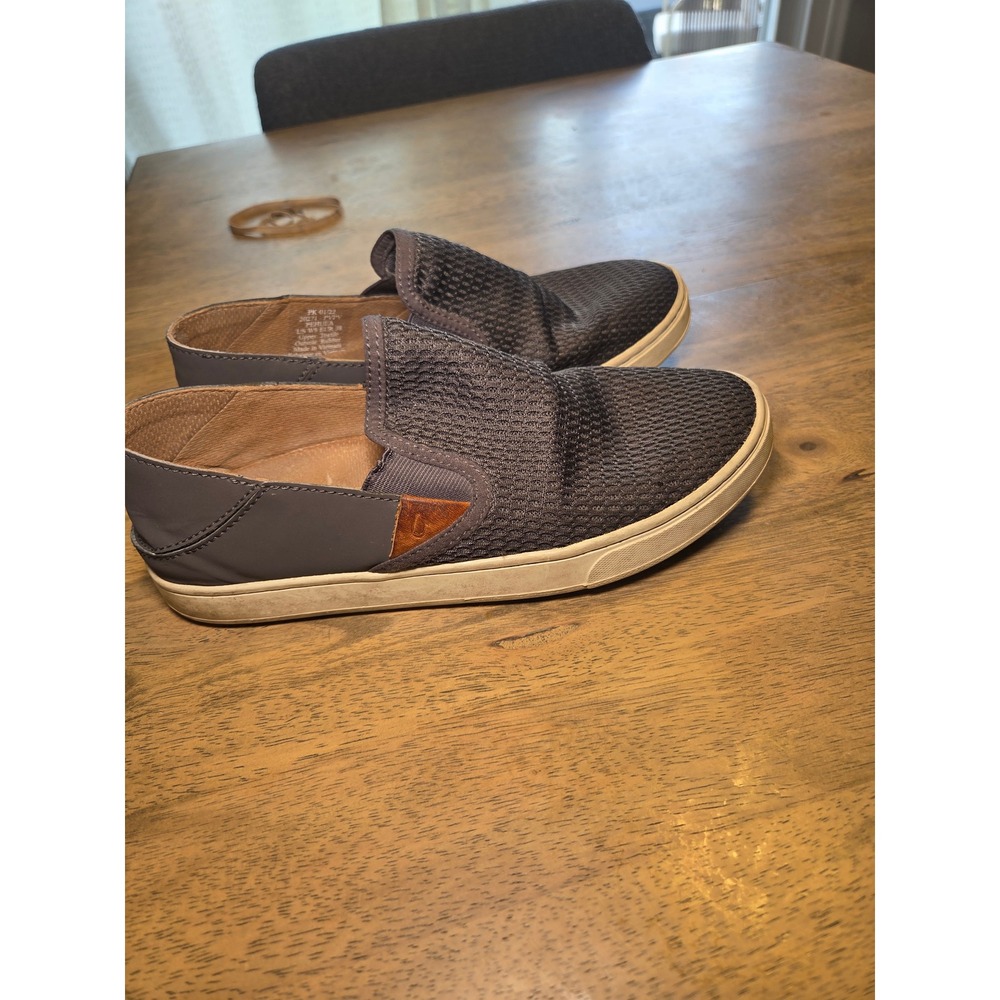 Olukai Pehuea Charcoal Gray Mesh Slip On Sneakers Womens 8 20271-PVTV